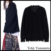 ◆Yohji Yamamoto◆ダメージ加工 Vネック ニット