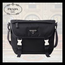 【PRADA】Re-Nylon xサフィアーノレザー ショルダーバッグ