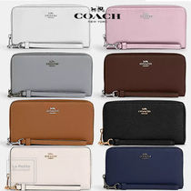 【COACH】無地&ロゴ☆Long Zip Around Wallet☆ジップ長財布