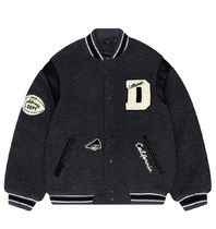 【LITTLE DEPT】kids Buckle Quilted Varsity  Jumper