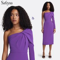 国内発| Safiyaa  アシメトリードレープネック ミディドレス