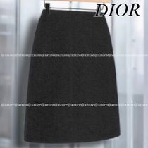 直営♪DIOR◆ ウール＆コットン フレアスカート 451J17A1761