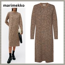 【marimekko】Ennallaan Piirto Unikko ニット ワンピース