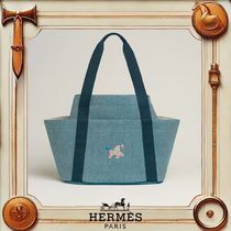 【馬の刺繍が可愛いく大容量♪】HERMES マザーズバッグ