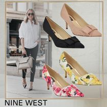 Nine West*リボン*花柄*ポインテッドトゥ*パンプス/Anight