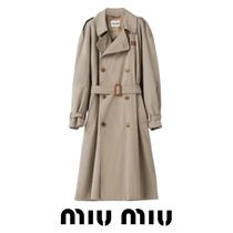 【人気★オシャレ】miumiu ダブルブレスト パナマトレンチコート