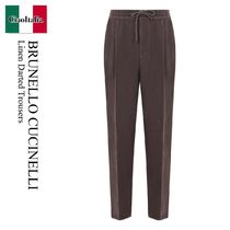 Brunello Cucinelli Linen Darted Trousers