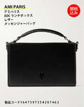 【AMI PARIS】ADC ランチボックス レザー メッセンジャーバッグ