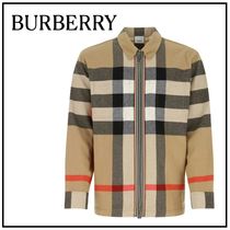 【BURBERRY】チェック ジップアップ シャツ ジャケット