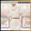 HERMES ニット・セーター 【Blanc Naturel】HERMES Hモノグラム ニットハイネック