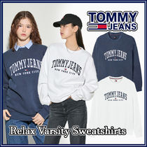 人気新作【TOMMYJEANS】Relax Varsityスウェットシャツ★2色