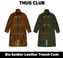 ★THUG CLUB★Bio Soldier Leather Trench Coat★