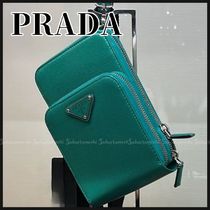 【PRADA】SNSで話題！サフィアーノレザー スマホポーチ