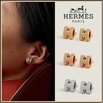 フランス発【HERMES】ピアス Mini Pop H マロングラッセ/DHL発送