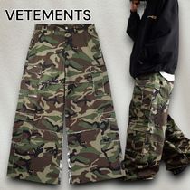 【VETEMENTS】コットン  ワイドカーゴパンツ カモフラージュ