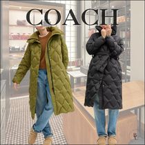 暖か【COACH】キルティングロングパファー Quilted Long Puffer