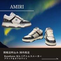 急上昇【AMIRI】Bandana MA-1デニムスニーカー BLACK＆OFFWHITE