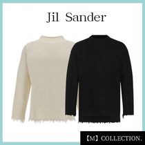 『Jil Sander』ダメージ加工 ほつれエッジ クルーネック ニット