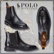 POLO RALPH LAUREN* ポロラルフ レザー チェルシーブーツ black