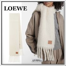 LOEWE ロゴパッチ モヘア&ウールブレンド マフラー 人気