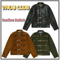 ★韓国人気★【Thug Club】★Bio Soldier Leather Jacket