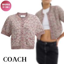 COACH コーチ カーディガン ショート スリーブ ニット トップ