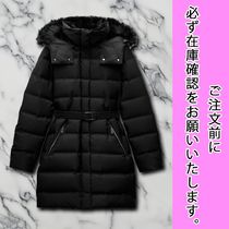 国内配送★ZARA★防水防風 ベルト付きフードダウンジャケット