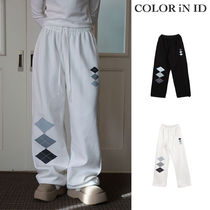 【COLOR iN ID】Argyle brushed banding pants