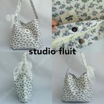 ＊韓国＊[studio fluit］Lace Ribbon Flower Shoulder Bag Ivory