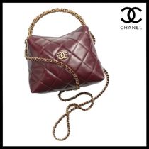 国内発送【エレガントなハンドル】CHANEL チェーン クラッチ BAG