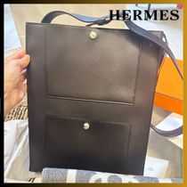 【クロスボディもOK /ブラック】HERMES トートバッグ Cab'H