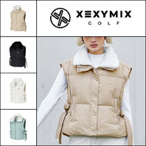 【XEXYMIX GOLF】FAUX FUR COLLAR GOOSE DOWN VEST 4 COLORS