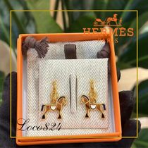 【ユニークでかわいい♪】エルメス ピアス Cheval HERMES