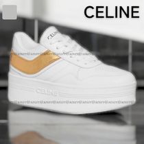 直営ショッパー付♪CELINE カーフスキン ウェッジ付 スニーカー