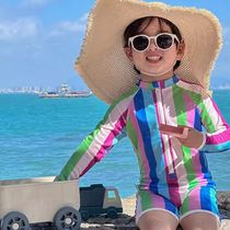 ９０−１４０ｃｍ☆Long Sleeve Kids Rush swimsuit