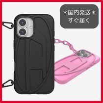 【国内発送】DIESEL＊定番ロゴ チェーン付 iPhone 16 Pro ケース