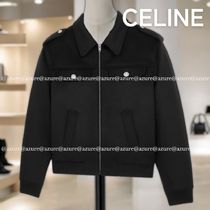 直営ショッパー付♪CELINE カシミア ミリタリーブルゾン