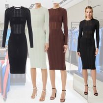 【25SS】 ELISABETTA FRANCHI リブ編み コットン ドレス 3色