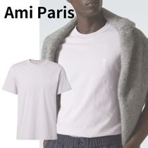 【AMI PARIS】Ami De Coeur コットンジャージーTシャツ パープル