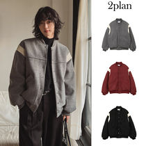 【2plan】Code Varsity Color Matching Jumper