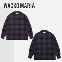 国内買付【WACKO MARIA】CHECK OPEN COLLAR SHIRT