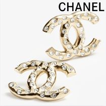 【CHANEL】ゴールド & クリスタル ピアス