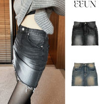 【EEUN】Grunge Glow Mini Skirt