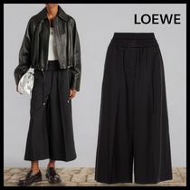 【LOEWE】残りわずか☆ クロップド ウール ワイドレッグパンツ