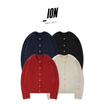 【IONSEOUL】Rogers round emboss cardigan 5FM0196