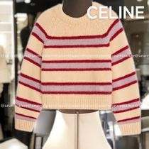 直営ショッパー付♪CELINE カシミア & ウール ストライプ