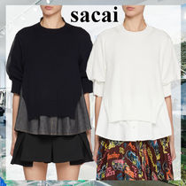 【sacai】Denim Mix Knit Top