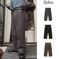 【2plan】Etsi Wool Wide Slacks