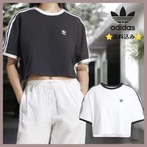 ■adidas■スリーストライプス Tシャツ クロップド丈 かわいい☆