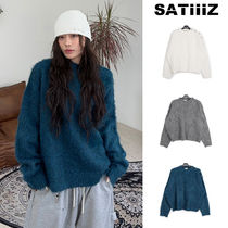 【SATIIIZ】Rendi Wool Hair Button Knit